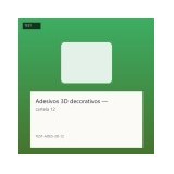 Adesivos 3D decorativos — cartela 12